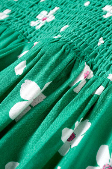 Kobiety - CLOCKHOUSE - spódnica mini - w kwiaty - zielony