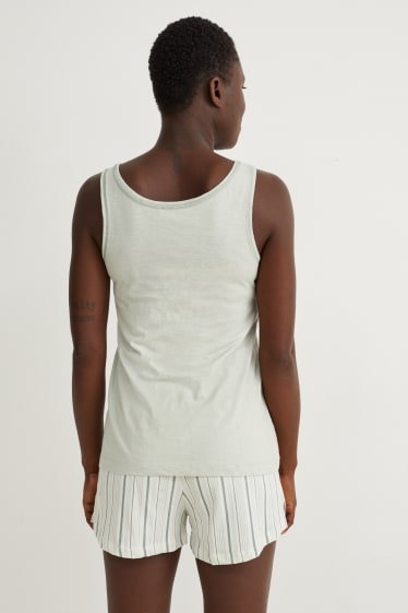 Dona - Pijama curt - verd menta