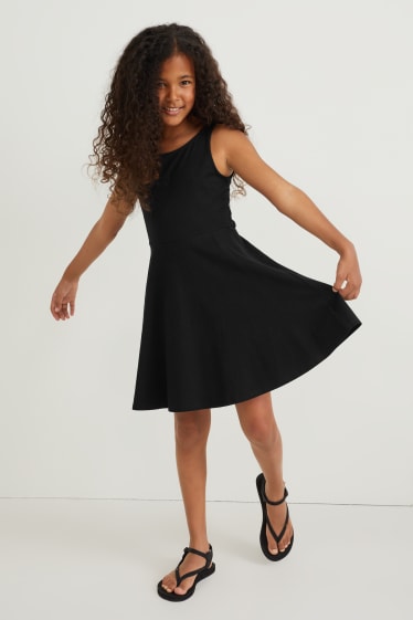 Kinder Mädchen - Kleid - schwarz