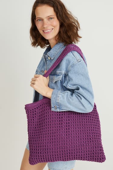 Kobiety - Torba shopper - purpurowy