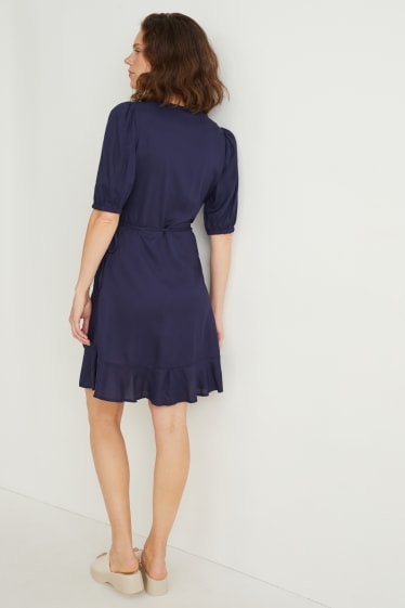 Women - Wrap dress - dark blue