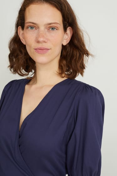 Women - Wrap dress - dark blue