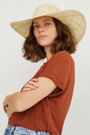 Femmes - Chapeau de paille - beige