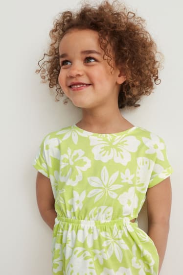 Bambine - Vestito - a fiori - verde chiaro