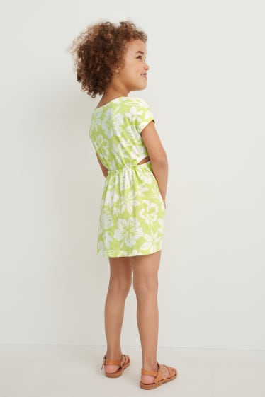 Bambine - Vestito - a fiori - verde chiaro