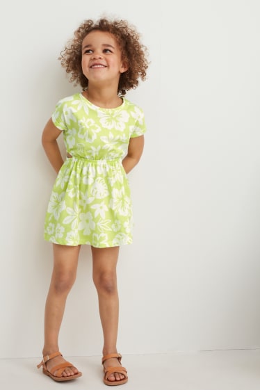 Bambine - Vestito - a fiori - verde chiaro