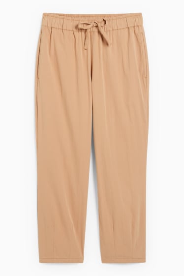 Damen - Stoffhose - High Waist - Boyfriend - beige