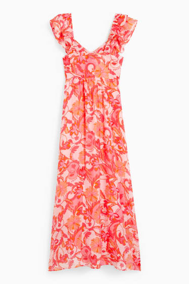 Women - Empire dress - floral - pink