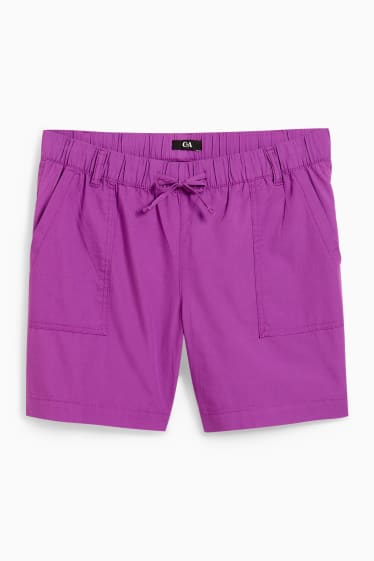 Dona - Pantalons curts - high waist - violeta