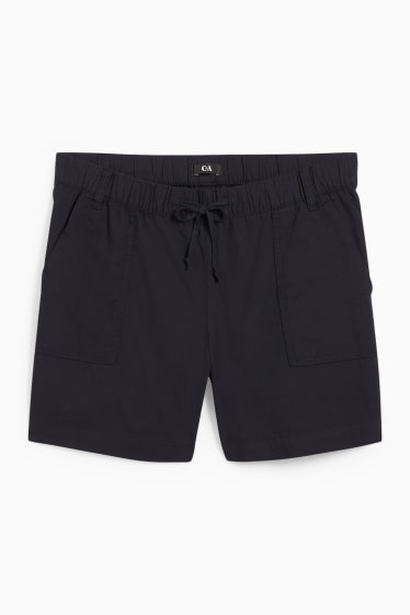 Damen - Shorts - High Waist - dunkelblau