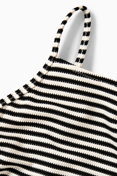 Copii - Fete - Costum de baie - LYCRA® XTRA LIFE™ - cu dungi - negru