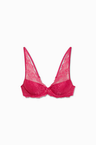 Femmes - Soutien-gorge avec armatures - DEMI - ampliforme - rose foncé