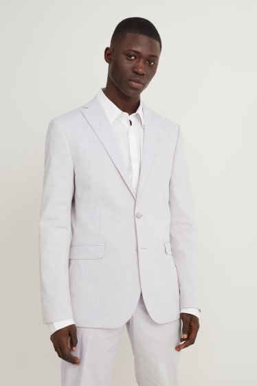 Men - Mix-and-match suit jacket - slim fit - striped - beige