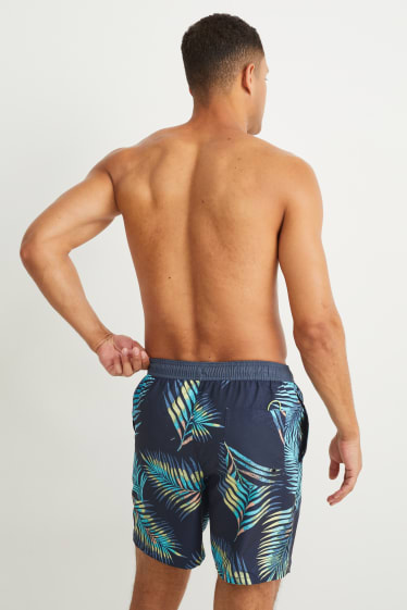 Hommes - Shorts de bain - à motif - bleu foncé