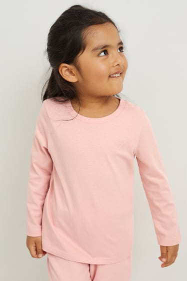 Kinder - Langarmshirt - dunkelrosa