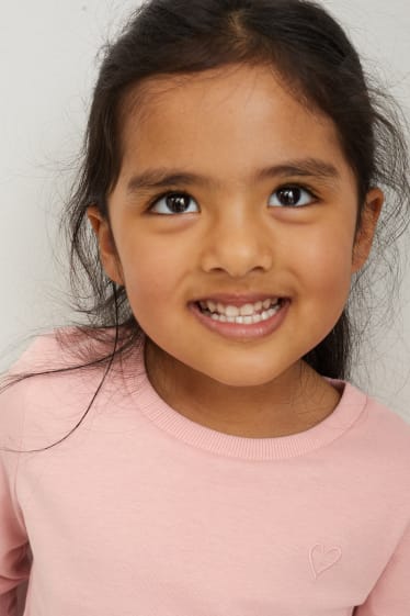 Kinder Mädchen - Langarmshirt - dunkelrosa