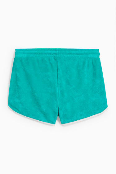 Kinderen: meisjes - Shorts van badstof - groen