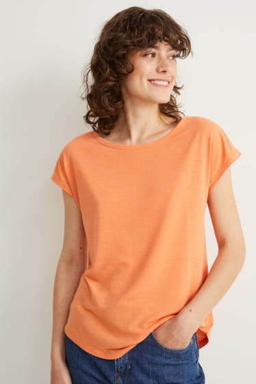 Dames - T-shirt - oranje