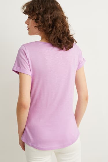 Mujer - Camiseta básica - violeta claro