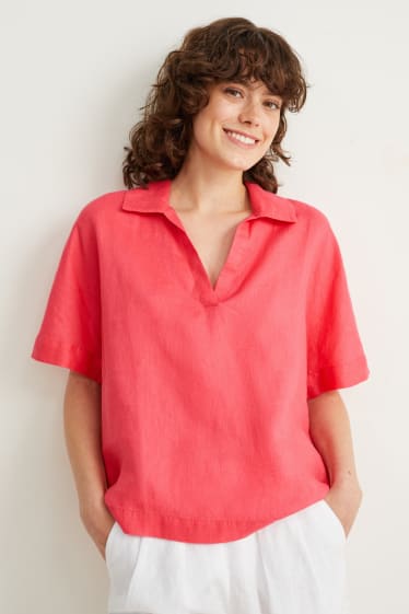 Dona - Brusa de lli - rosa