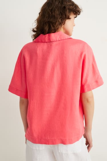 Dona - Brusa de lli - rosa