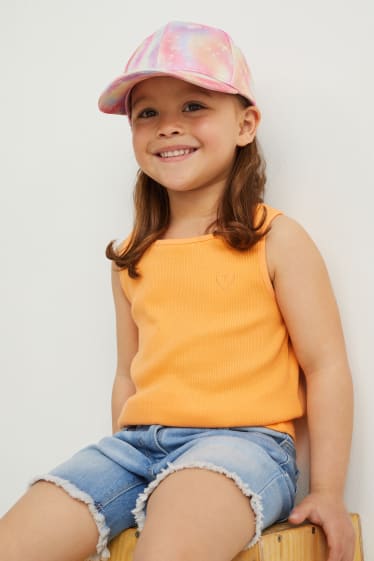 Kinder - Baseballcap - Glanz-Effekt - orange
