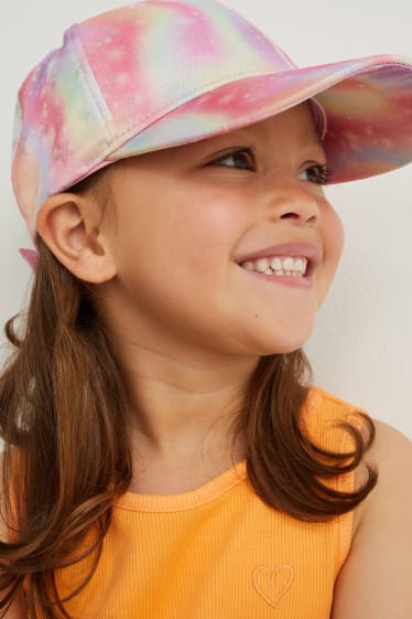 Kinder - Baseballcap - Glanz-Effekt - orange