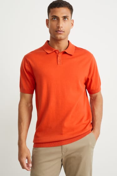 Mężczyźni - Koszulka polo - pomarańczowy