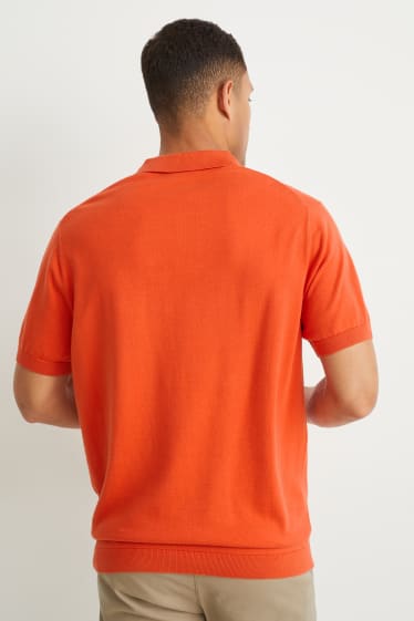 Mężczyźni - Koszulka polo - pomarańczowy