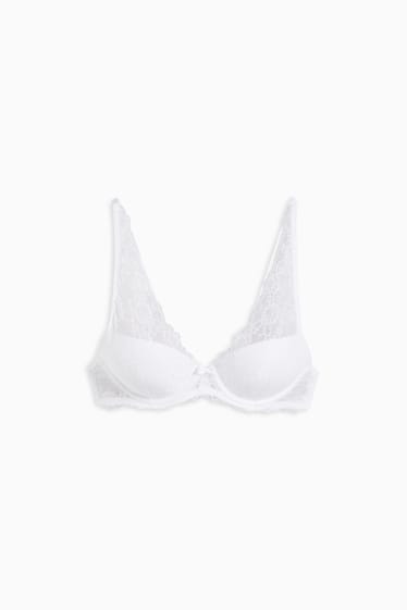 Dames - BH met beugels - demi - voorgevormd - wit