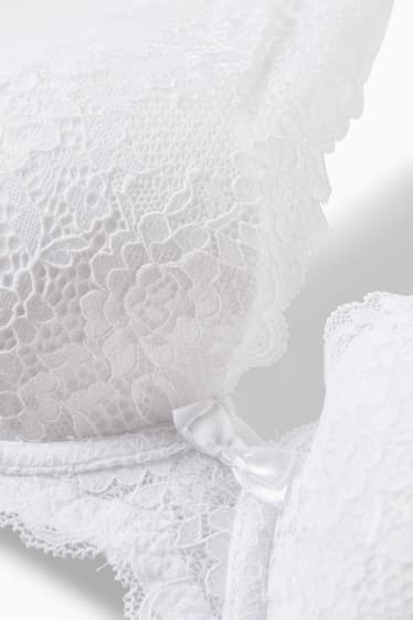 Dames - BH met beugels - demi - voorgevormd - wit