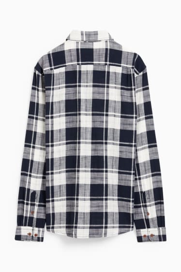 Hommes - Chemise - regular fit - à carreaux - bleu foncé