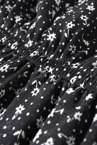 Bambine - Vestito - a fiori - nero / bianco
