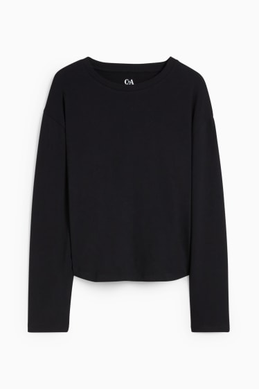 Kinderen: meisjes - Longsleeve - zwart