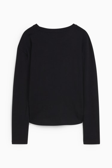 Kinderen: meisjes - Longsleeve - zwart
