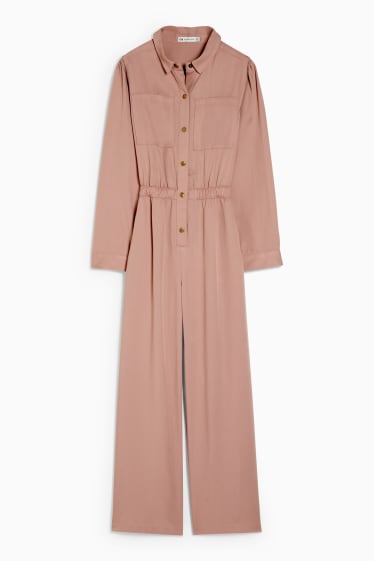 Kinderen: meisjes - Jumpsuit van lyocell - beige