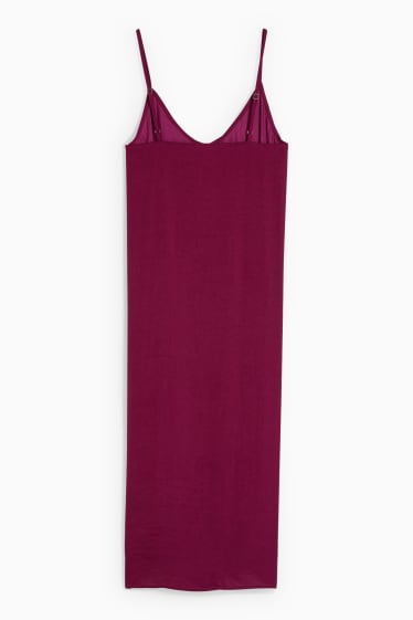 Damen - Satin-Nachthemd - lila