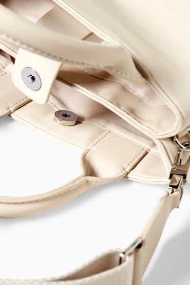 Femmes - Sac à bandoulière avec ceinture amovible - synthétique - beige