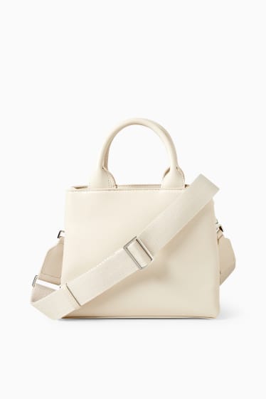 Femmes - Sac à bandoulière avec ceinture amovible - synthétique - beige