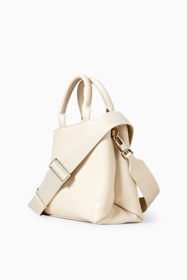 Femmes - Sac à bandoulière avec ceinture amovible - synthétique - beige