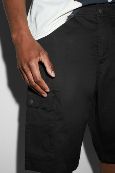 Uomo - Shorts cargo - nero