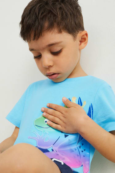 Kinder Jungen - Kurzarmshirt - helltürkis