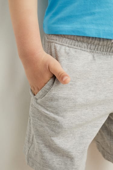 Kinder - Set - Top und Sweatshorts - 2 teilig - helltürkis