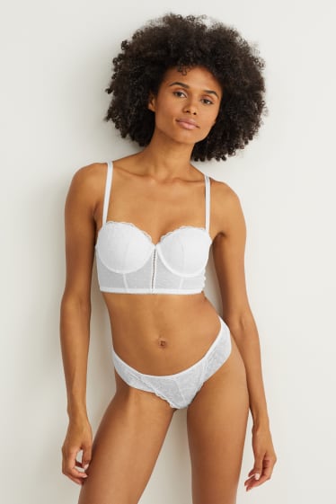 Femmes - Soutien-gorge avec armatures - BALCONETTE - ampliforme - blanc crème