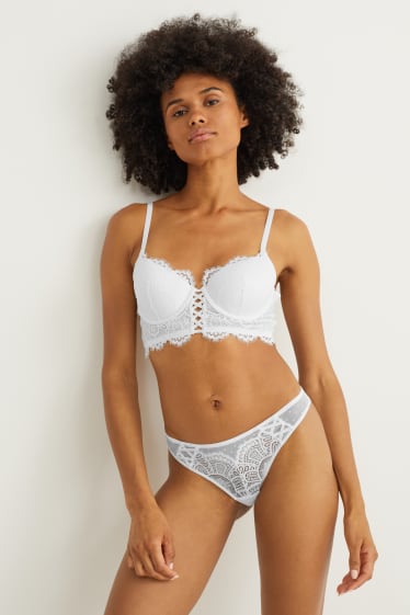 Damen - String - cremeweiß