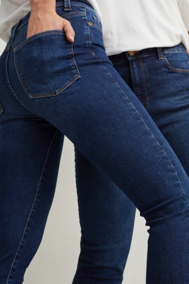 Femmes - Slim jean - high waist - jean bleu