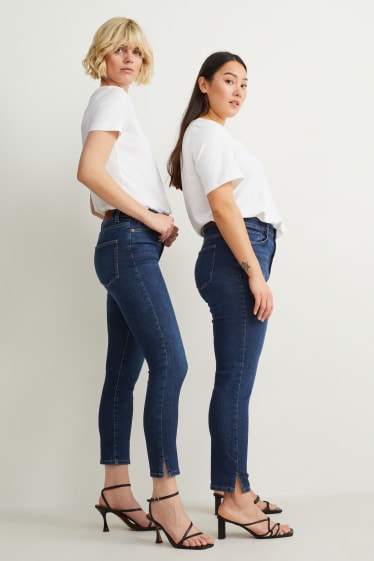 Dona - Slim jeans - high waist - texà blau