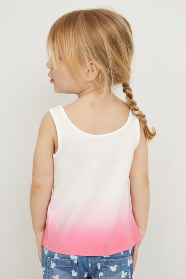 Enfants filles - Minnie Mouse - top orné d'un nœud - blanc crème