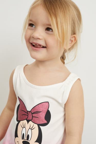 Enfants filles - Minnie Mouse - top orné d'un nœud - blanc crème