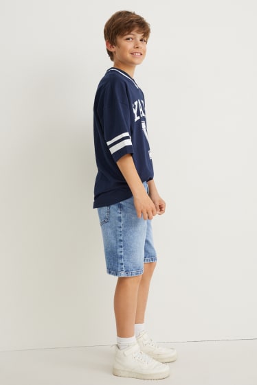 Kinder Jungen - Jeans-Shorts - jeansblau